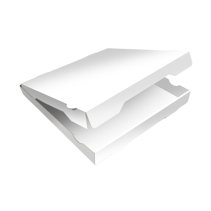 Pizza Box Plain White - 33x33x4 - 13x13x1.5 - 100 pz