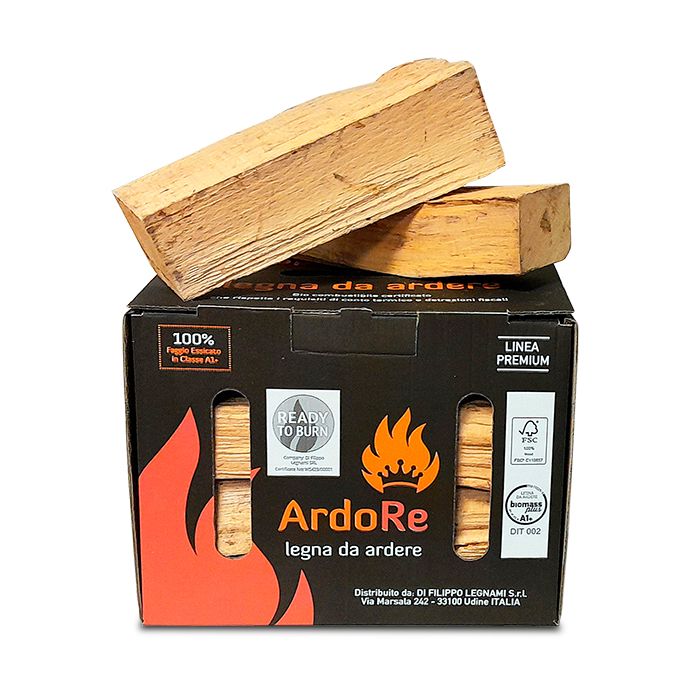 ARDORE - Legna Spaccata di Faggio 100% (Beech Wood Split Logs) - 12kg ) Approx.