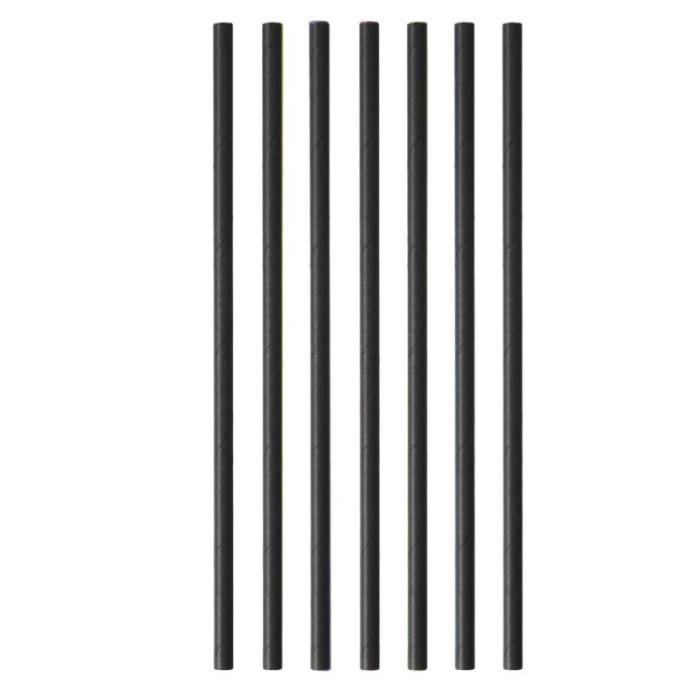 TESSERA - Black Paper Straight Straws FSC® 