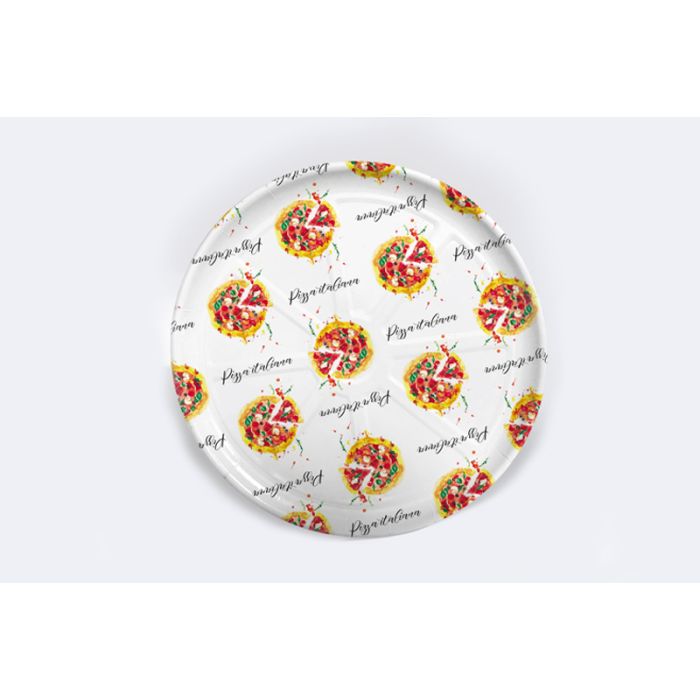 POLITHENATED PAPER PIZZA PLATE DIAM 32CM - 100PZ