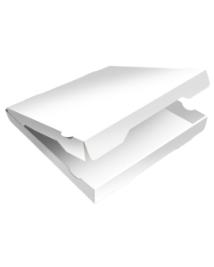 Pizza Box Plain White - 33x33x4 - 13x13x1.5 - 100 pz