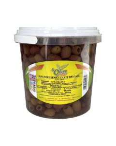 MICCIO - OLIVE TIPO GAETA - Black Olives Pitted in Brine - 1.6kg