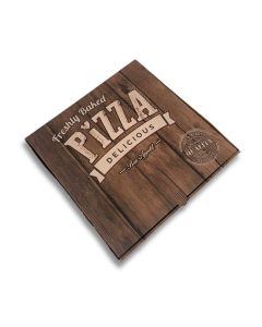 Pizza Box Wood Design - 31x31x4.8cm - 12inch - 100 pz