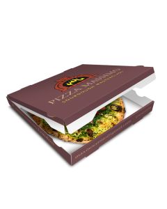 PIZZA MASSIMO - Pizza Box White Paper - 4col - 26x26x4 - 10x10x1.5 - 100 pz