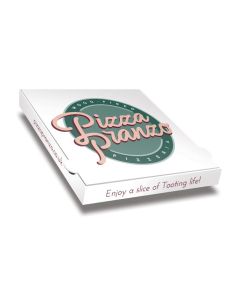 SAN GIORGIO DEAL - PIZZA PRANZO Pizza Box White Paper - 3col - 32x32x4 - 12.5x12.5x1.5 - 100 pz