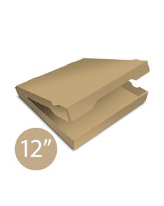 Pizza Box Plain Brown - 32x32x4.5cm - 12inch - 100 pz