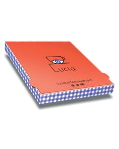 LUCIA COFFE - Pizza Box White Paper - 3col - 32x32x4  12.5x12.5x1.5inch - 100 pz