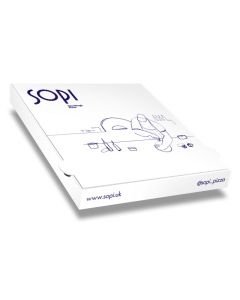 SOPI - Pizza Box White Paper - 1col - 32x32x4 - 12.5x12.5x1.5inch - 100 pz