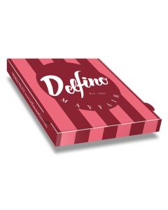 DELFINO ROSA / BORDEAUX - Pizza Box Patinato - 2col - 33x33x3.5 - 13inch - 100 pz