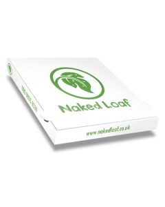 NAKED LOAF - Pizza Box White Paper - 1col - 31x31x4 - 12x12x1.5inch - 100 pz