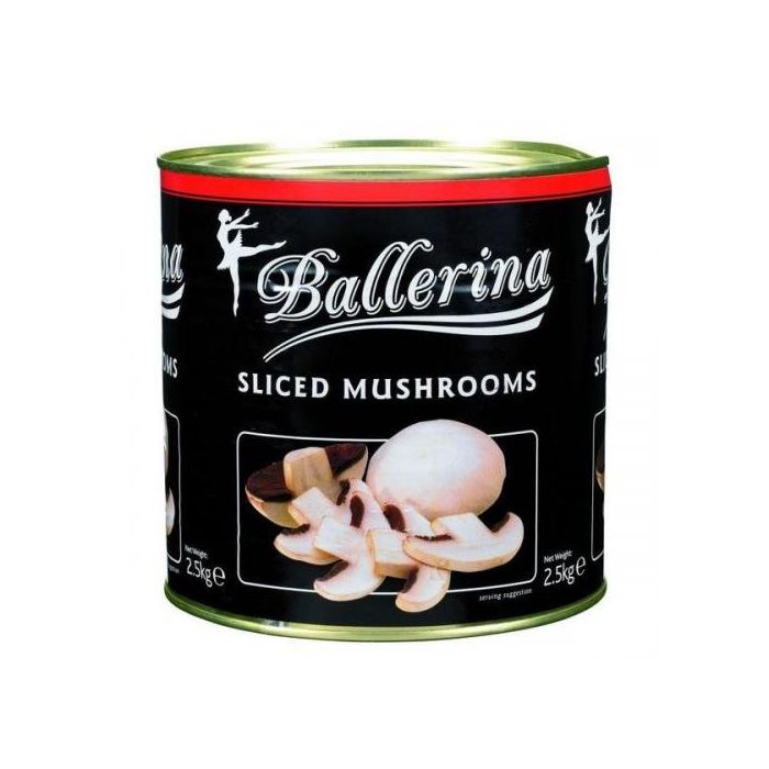 BALLERINA - Sliced Mushrooms in brine - 6x2.500gr