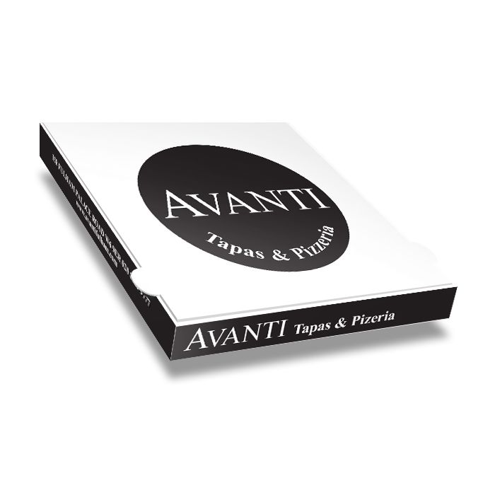 AVANTI - Pizza Box White Paper - 1col - 24x24x4 - 9x9x1.5 - 100 pz