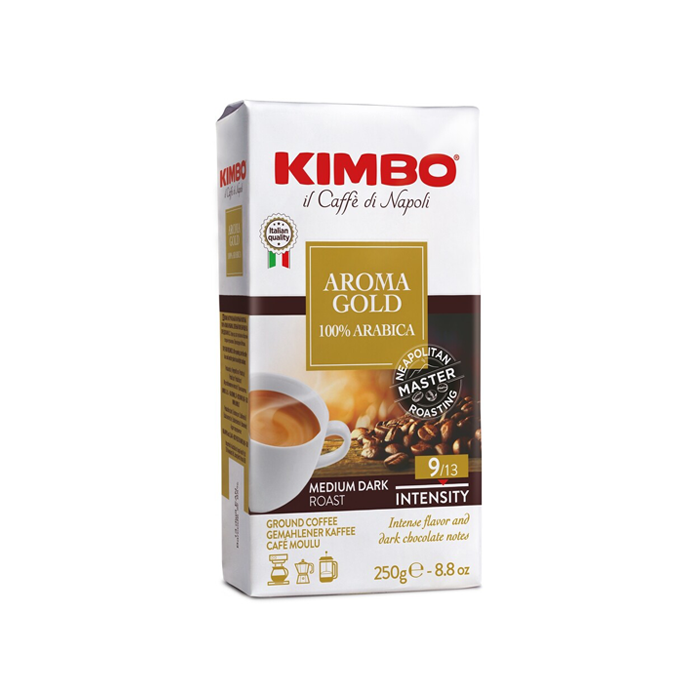 KIMBO - Caffe Aroma Gold 100% Arabica Ground - 250g & Packet