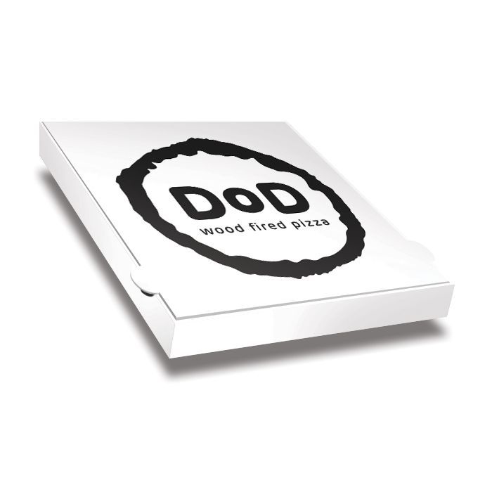 SAN GIORGIO DEAL - DOD PIZZA Pizza Box White Paper - 1col - 32x32x4 - 12.5x12.5x1.5 - 100 pz