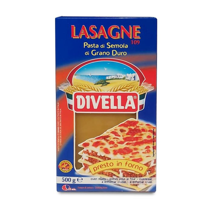 DIVELLA - Lasagna Durum Wheat Flour - 12 x 500gr