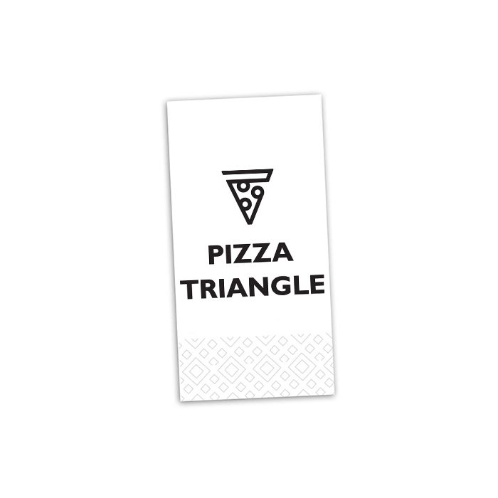 PIZZA TRIANGLE - Napkin White - 1col - 2Ply - 33cm - 2000