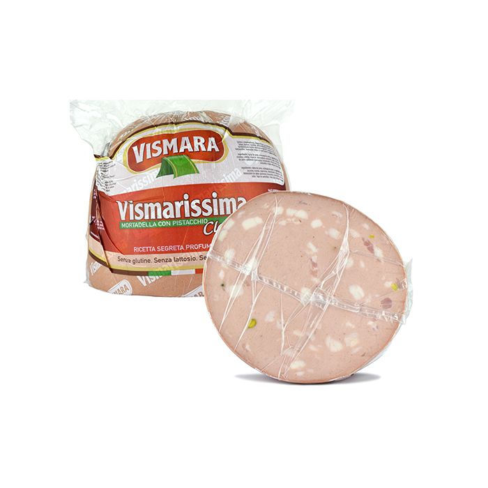 VISMARISSIMA - Mortadella Pistachios Half  Gluten Free - Approx. 5.4 ( Price x kg )