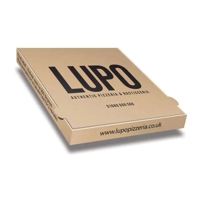 SAN GIORGIO DEAL - LUPO Pizza Box Brown Paper - 1col - 12.5x12.5x1.5inch - 100 pz