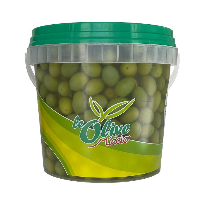 MICCIO - OLIVE TIPO CERIGNOLA - Large long shape Green Olives in Brine - 3.5kg