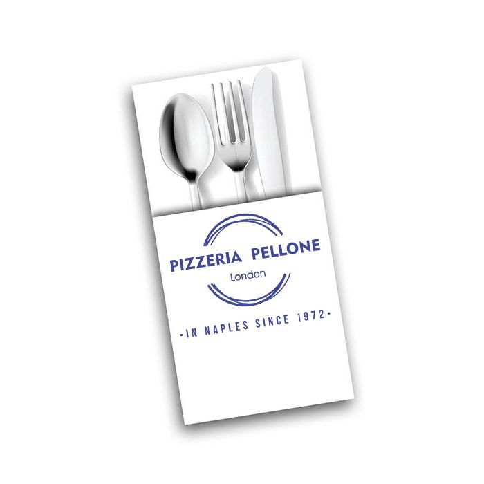 PELLONE BATTERSEA - Napkins Tablin White Pop in - 1col - 8Fold - 40cm - 500