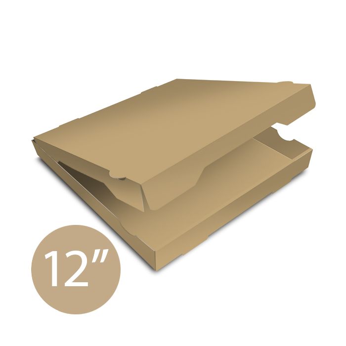 Pizza Box Plain Brown - 32x32x4 - 12.5x12.5x1.5 - 100 pz