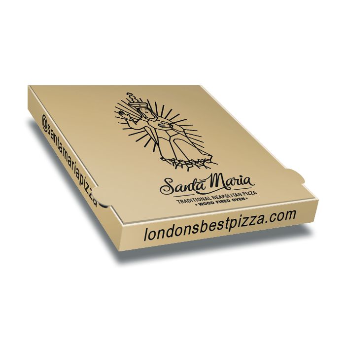 SANTA MARIA - Pizza Box Brown Paper - 1col - 32x32x4 - 12.5x12.5x1.5 inch - 100 pz