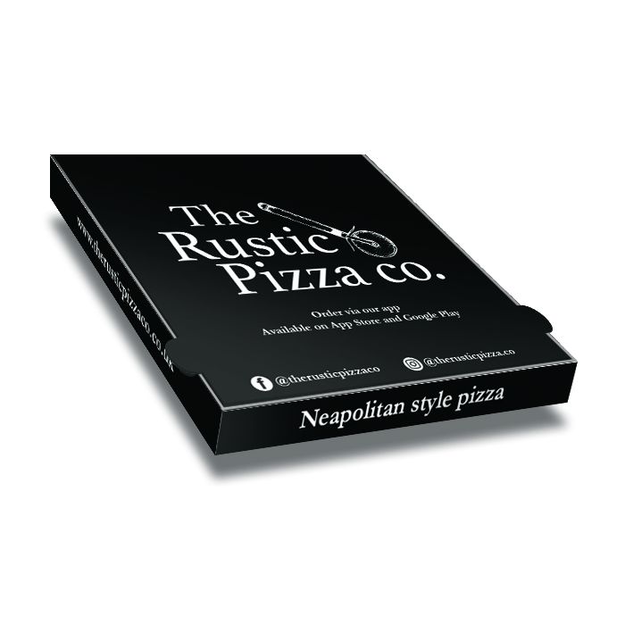 THE RUSTIC PIZZA - Pizza Box White Paper - 1col - 28x28x4 - 11inch - 100pz