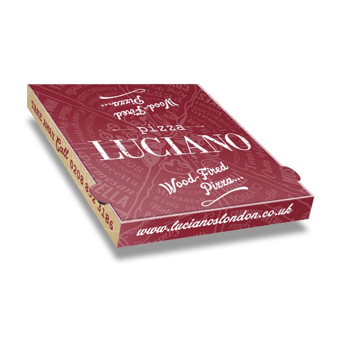 LUCIANO - Pizza Box White Paper - 2col - 32x32x4  12inch - 100pz