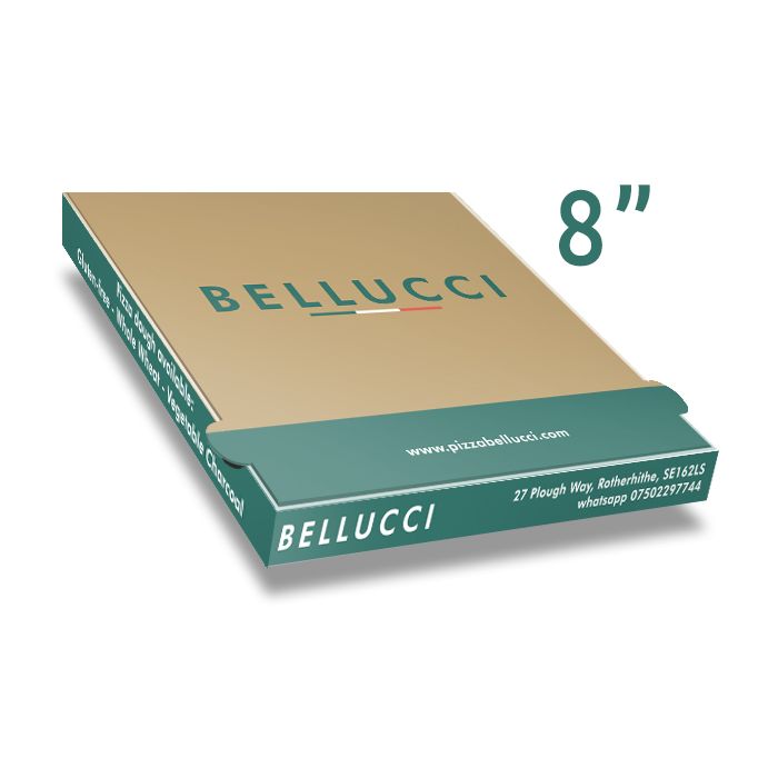 BELLUCCI - Pizza Box Brown Paper - 3col - 20x20x3 - 8inch - 200 pz