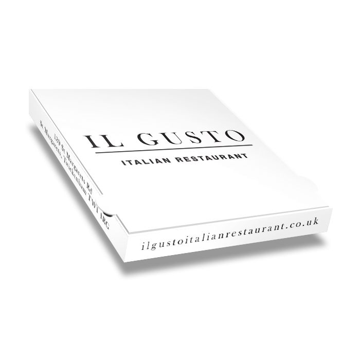 IL GUSTO - Pizza Box White Paper  - 13x13x1.5inch - 100 pz