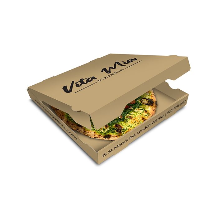 VITA MIA - Pizza Box Brown Paper - 1col - 32x32x4 - 12.5x12.5x1.5inch - 100 pz