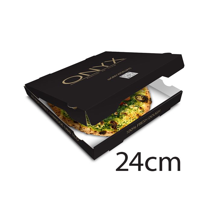 ONYX - Pizza Box White Paper - 2col - 24x24x4 - 9x9x1.5 inch - 100 pz