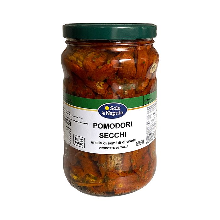 O SOLE E NAPULE - Sun Dried Tomatoes Seasoned & Packaged in Sunflower Oil - 1.6kg