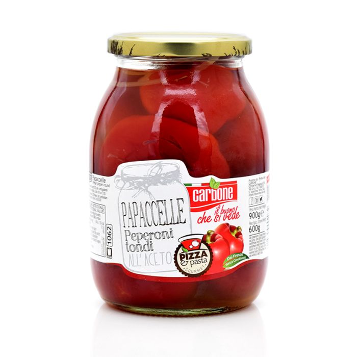 CARBONE - Papacelle Round Peppers in Vinegar - 1062ml