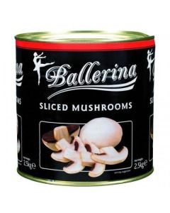 BALLERINA - Sliced Mushrooms in brine - 6x2.500gr