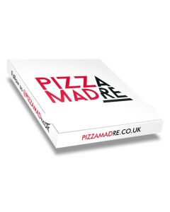 PIZZA MADRE - Pizza Box White Paper - 2col - 32x32x4 - 12.5x12.5x1.5 inch - 100pz