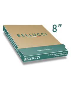 BELLUCCI - Pizza Box Brown Paper - 3col - 20x20x3 - 8inch - 200 pz