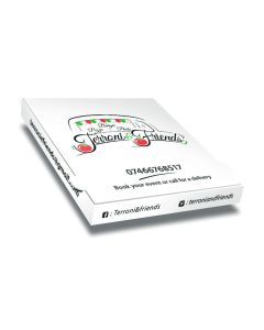 SAN GIORGIO DEAL - TERRONI & FRIENDS Pizza Box White Paper - 3col - 32x32x4 - 12.5x12.5x1.5 - 100 pz