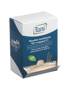 TESSERA - Wrapped Wooden Toothpicks in Kraft Paper Dispenser (1000 pieces)