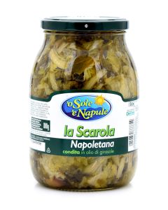 O SOLE E NAPULE - Scarole (Endive) in Sunflower Oil - 960gr Glass Jar