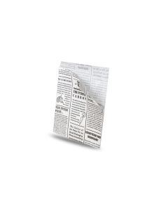 PAPER BAG 2 SIDE OPEN " POLITHENE INTERNAL" NEWSPAPER DES - 15X20 - 200PZ